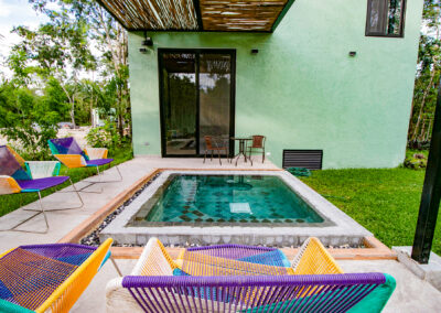 Villa Violeta, Accommodations in Cozumel, jacuzzi, privarte garden, relax, jungle lodges, Cozumel