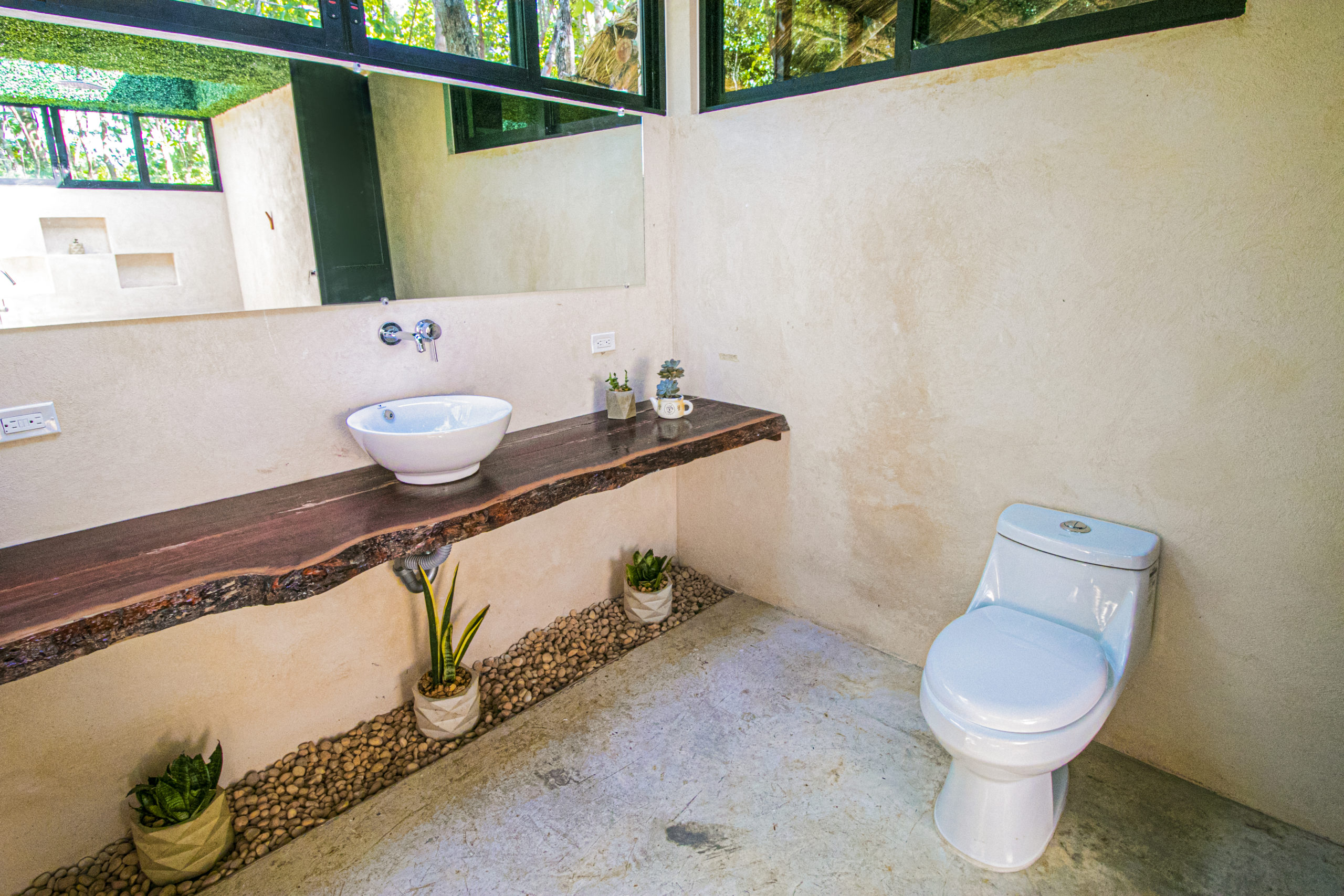 Villa Venado, alojamiento, baño, espejo, lavabo, naturaleza, Cozumel