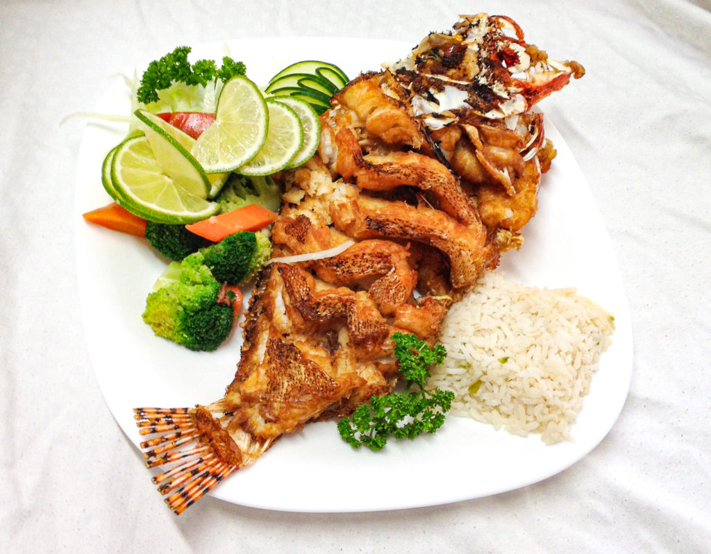 Seafood Cozumel, shrimps, Ceviche, Villas Zamna Cozumel