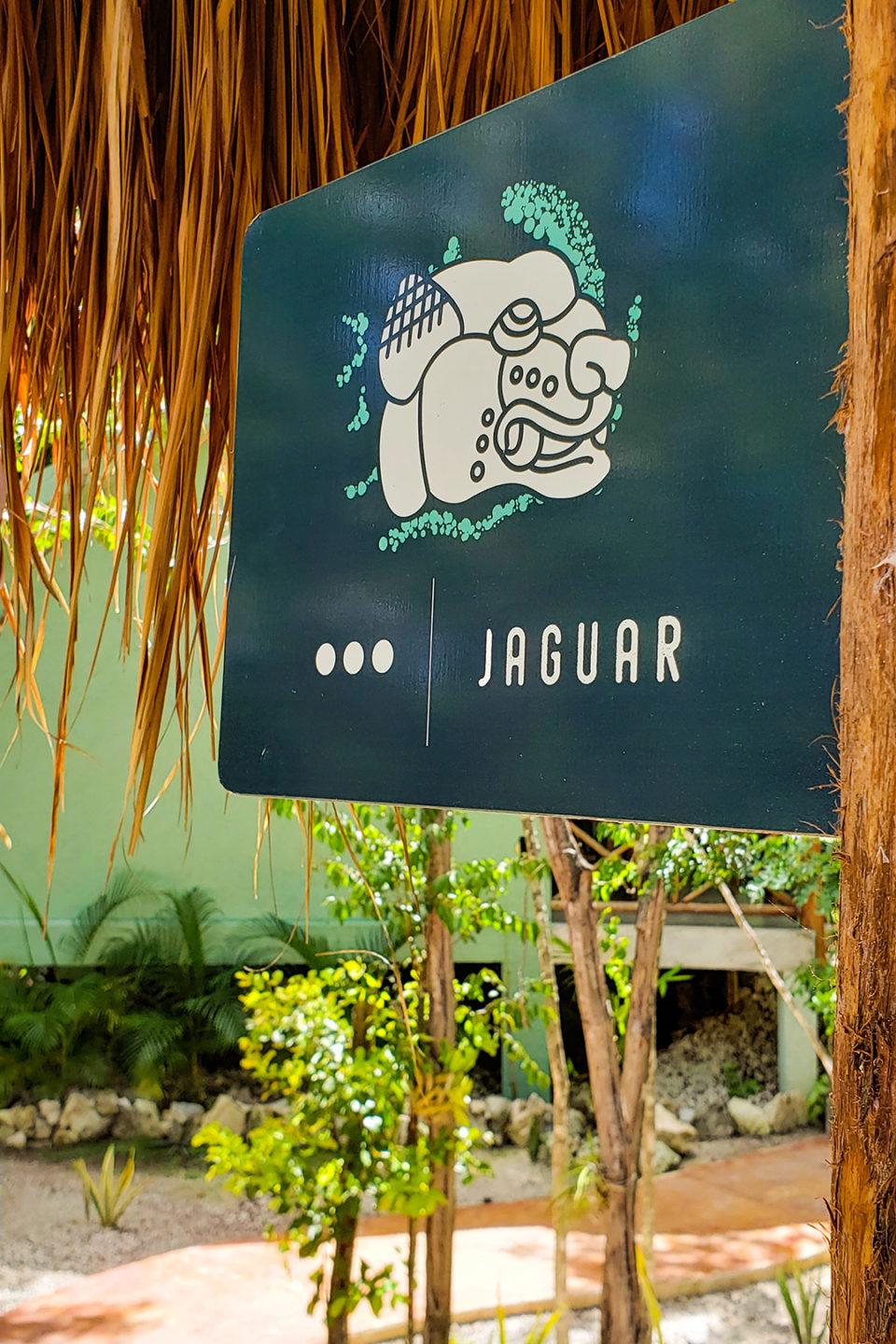 Villa Jaguar, letrero, Villas Zamna Cozumel