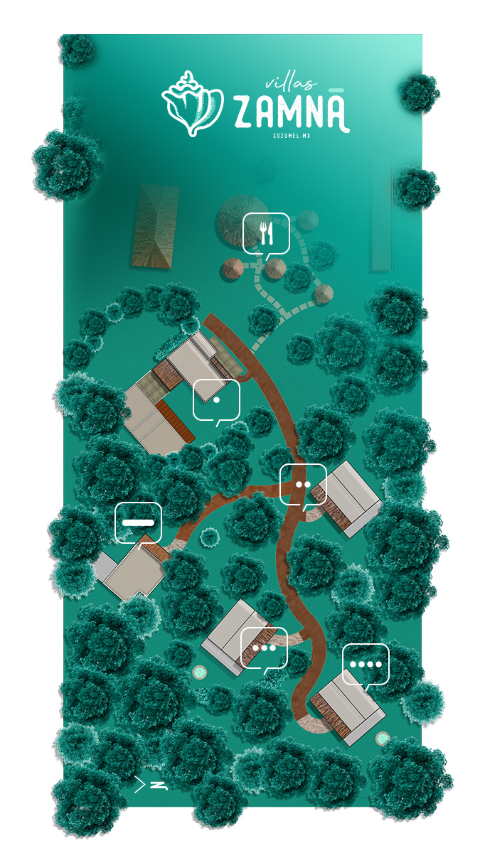 Villas Cozumel - Mapa de las Villas